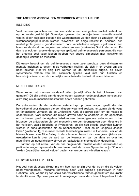 Een verborgen werkelijkheid 9 september 2013